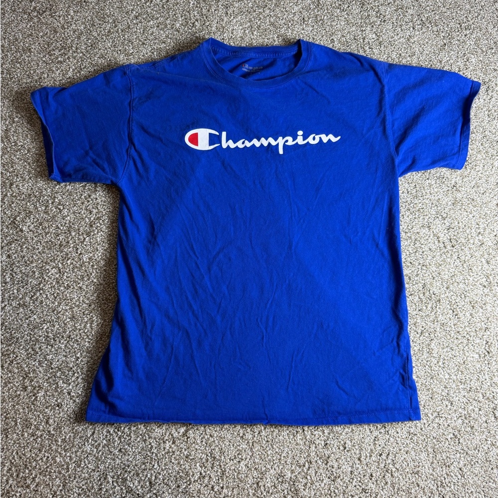 Champion Royal Blue Logo Tee for Kids